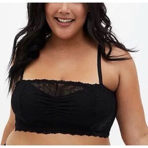 Torrid Black Padded Lace Bralette w/ or w/o Straps NWT Sz 3 (22/24)